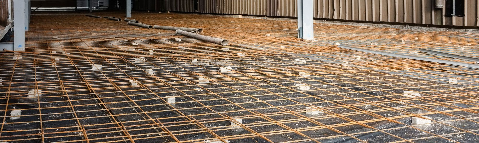 Building foundations being laid in Wrexham